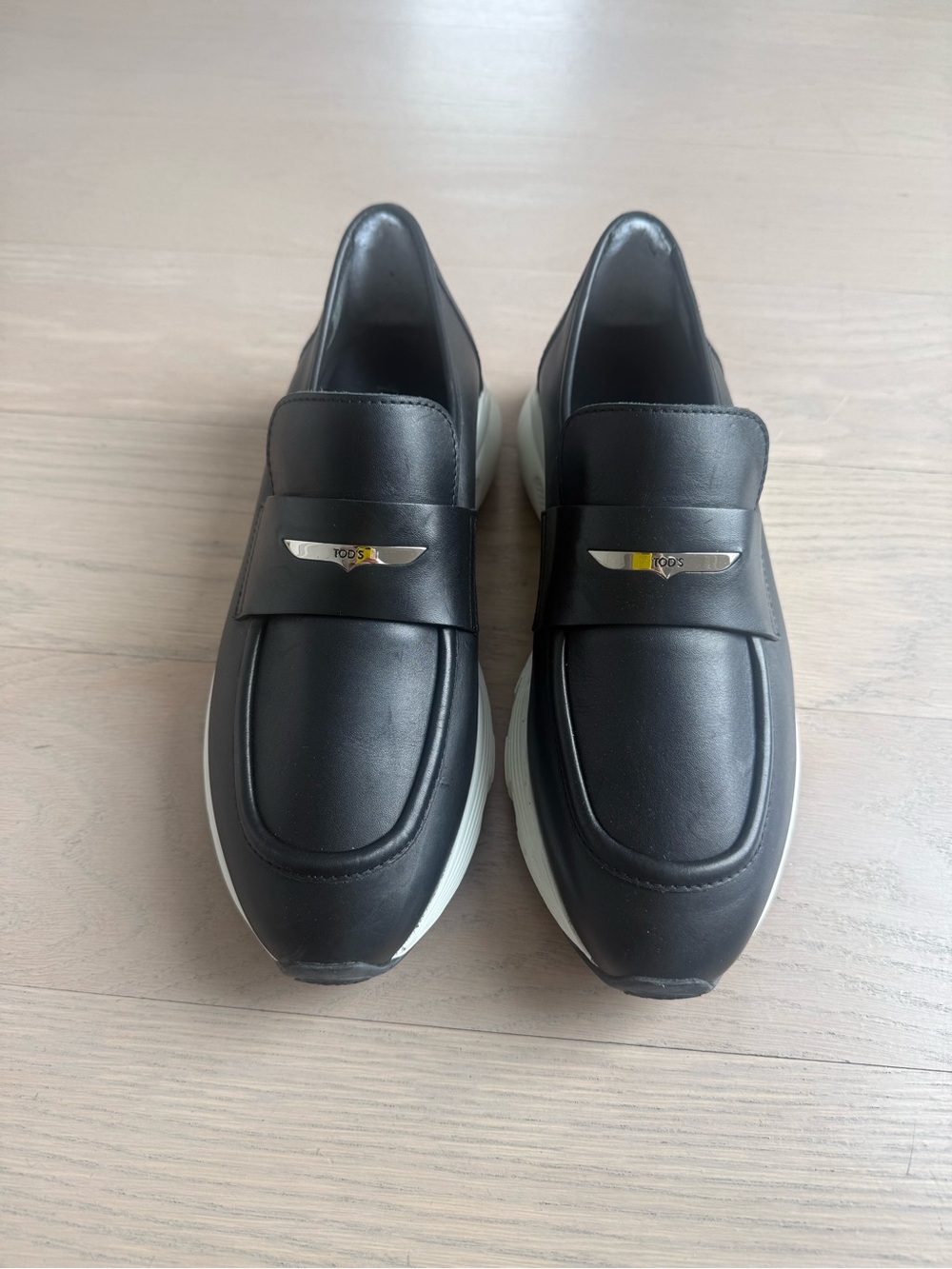 Tod’s Women’s Black Sporty Leather Loafers